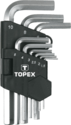 Topex zeskantsleutelset 1,5-10 mm 9 stuks