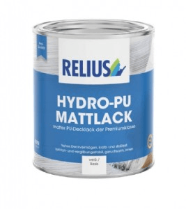 relius hydro-pu mattlack wit 0.75 ltr