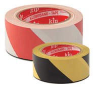 kip 339 pvc-markeringstape wit-rood 50mm x 66m