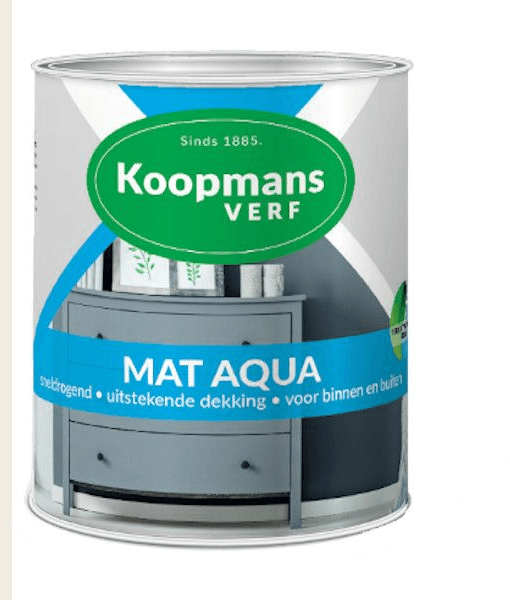 Koopmans Mat Aqua 489 Antraciet 750ml - waterverdunbaar - watergedragen