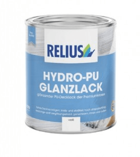 relius hydro-pu glanzlack wit 2.5 ltr