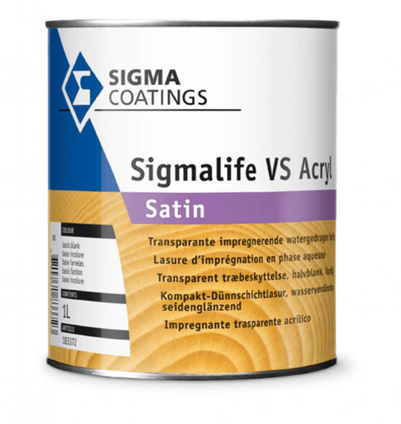 sigma sigmalife vs acryl satin kleur 2.5 ltr