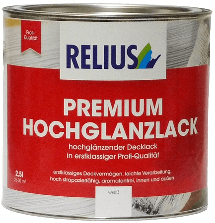 relius premium hochglanzlack wit 0.75 ltr